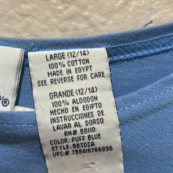 Vintage Y2K Bobbie Brooks Maxi Dress 12/14 Blue Island Graphic Short Sleeve - Picture 5 of 11